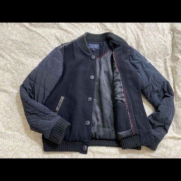 Mens Armani Jeans Bomber Jacket Size S4 - Picture 1 of 12